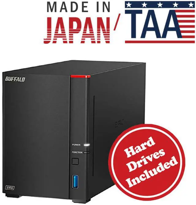 Main image of BUFFALO LinkStation SoHo 720 2-Bay Professional Office NAS 16TB (2x8TB) with Hard Drives Included