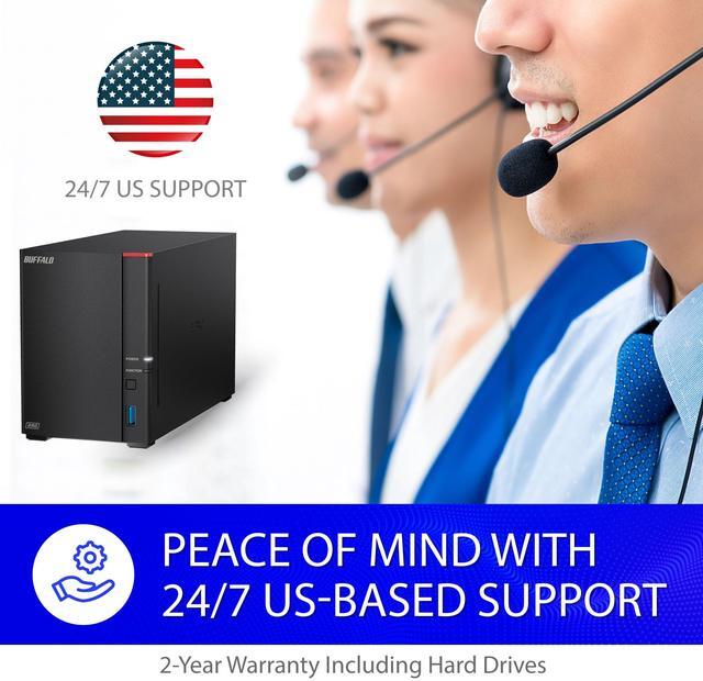 Alt view image 8 of 12 - BUFFALO LinkStation 720 2-Bay Professional Network Storage 8TB (2x4TB) with Hard Drives Included