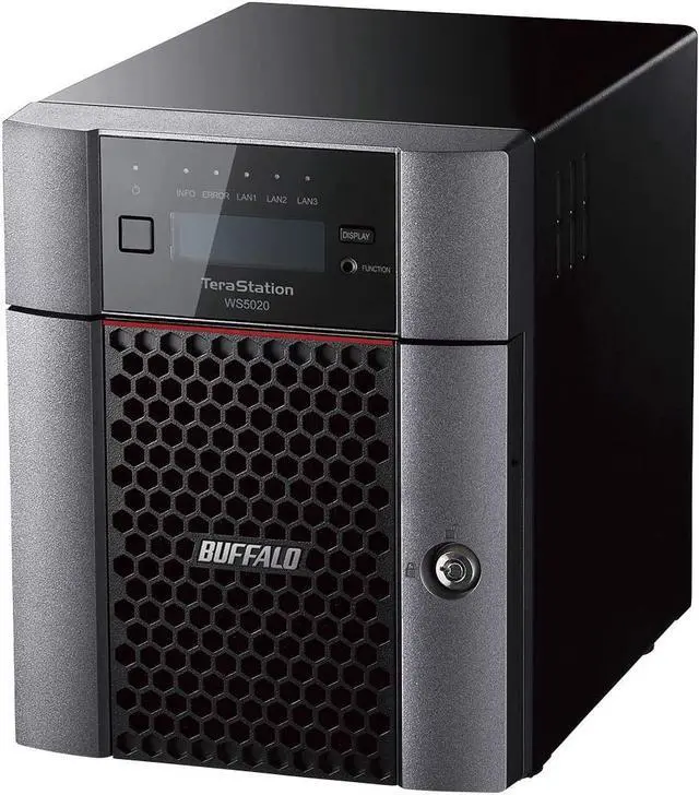 Alt view image 5 of 6 - Buffalo TeraStation WS5420DN Windows Server IoT 2019 Standard 8TB 4 Bay Desktop (4x2TB) NAS Hard Drives Included RAID iSCSI