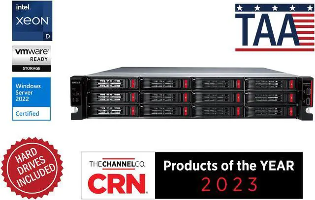 Main image of BUFFALO TeraStation TS71210RH3204 4-Bay NAS 32TB (4x8TB) with Enterprise-Grade Hard Drives Included Rackmount Network Attached Storage