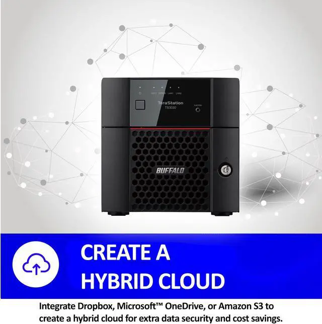 Alt view image 3 of 9 - BUFFALO TS3230DN1602 16TB (2 x 8TB) Network Storage