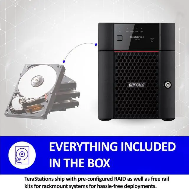 Alt view image 2 of 9 - BUFFALO TS3430DN1602 16TB (2 x 8TB) Network Storage