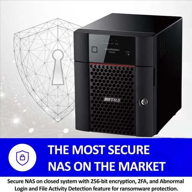 Alt view image 3 of 9 - BUFFALO TS3430DN1602 16TB (2 x 8TB) Network Storage