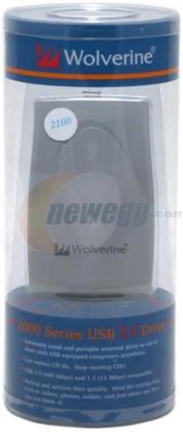 Main image of Wolverine 100GB USB 2.0 2.5" External Hard Drive 2100