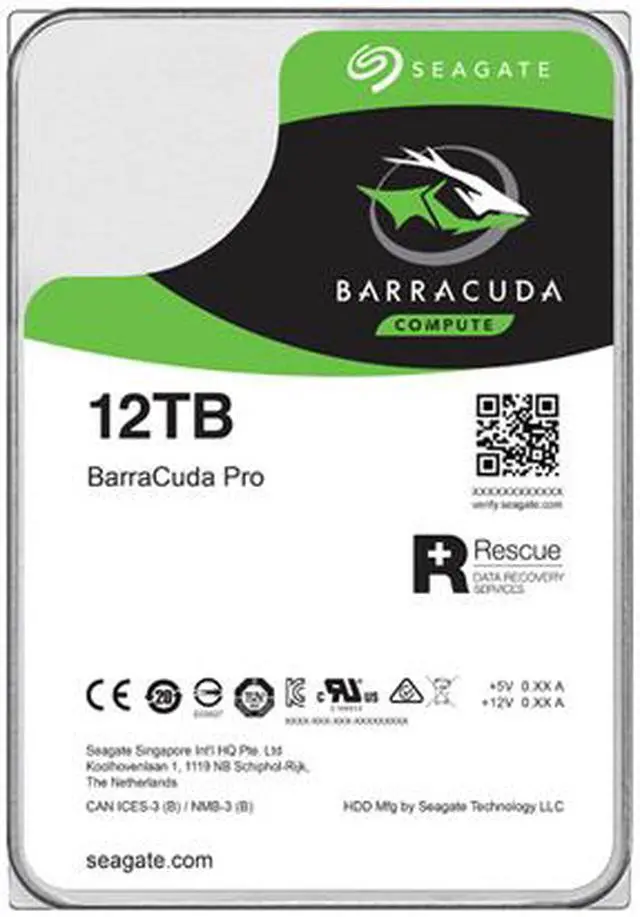 Alt view image 2 of 3 - Seagate BarraCuda Pro ST12000DM0007 12TB 7200 RPM 256MB Cache SATA 6.0Gb/s 3.5" Internal Hard Drive Bare Drive