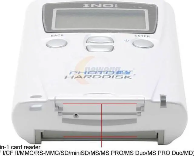 Alt view image 3 of 6 - INOi 20GB USB 2.0 1.8" PHOTO HARDDISK With 11-in-1 Card Reader HD182-20