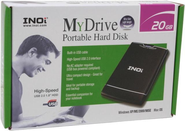 Alt view image 4 of 4 - INOi MyDrive 20GB USB 2.0 1.8" External Hard Drive HD160-20