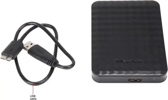 Alt view image 6 of 6 - Seagate Maxtor 4TB M3 Portable External Hard Drive USB 3.0 STSHX-M401TCBM Black