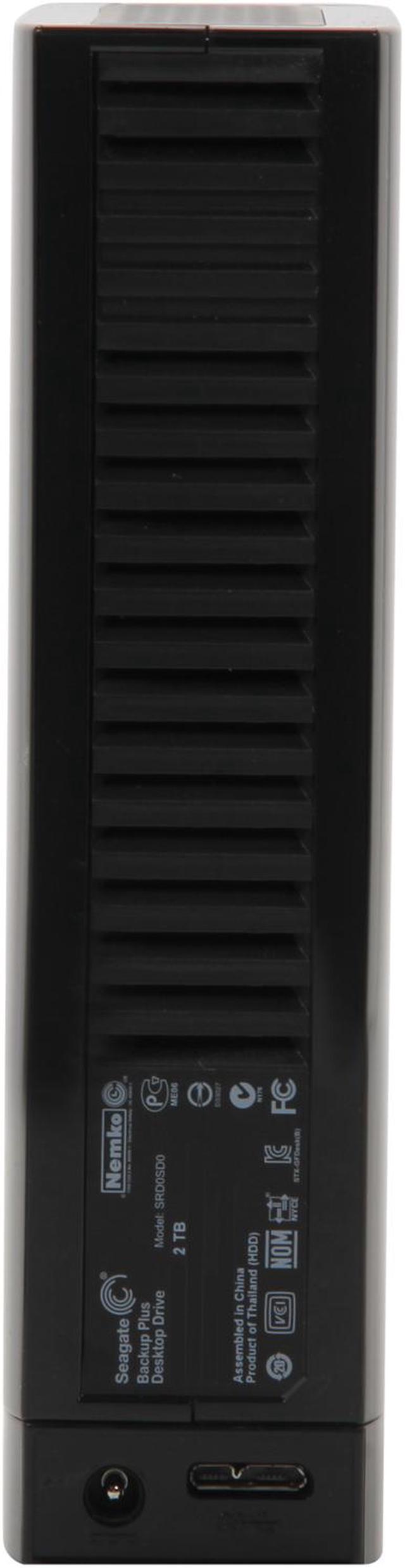 Alt view image 4 of 5 - Seagate Backup Plus 2TB USB 3.0 3.5" Desktop Hard Drive STCA2000100 Black