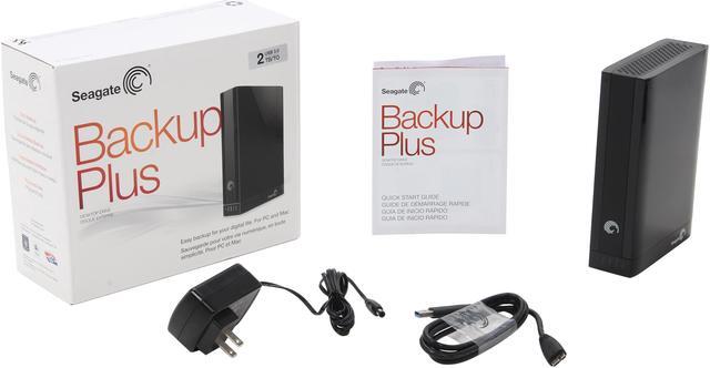 Alt view image 5 of 5 - Seagate Backup Plus 2TB USB 3.0 3.5" Desktop Hard Drive STCA2000100 Black