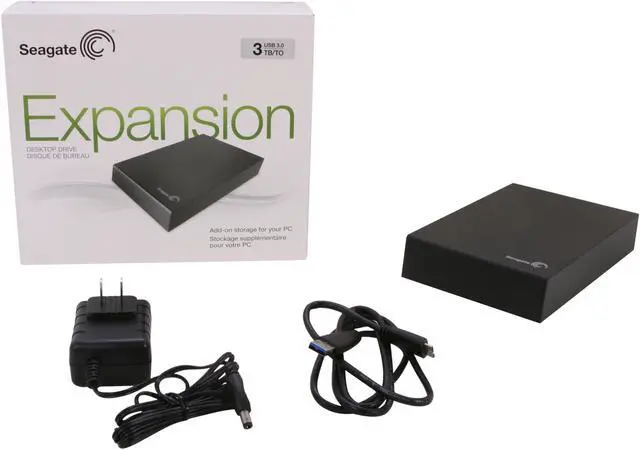 Alt view image 5 of 5 - Seagate Expansion 3TB USB 3.0 3.5" Desktop External Hard Drive STBV3000100 Black