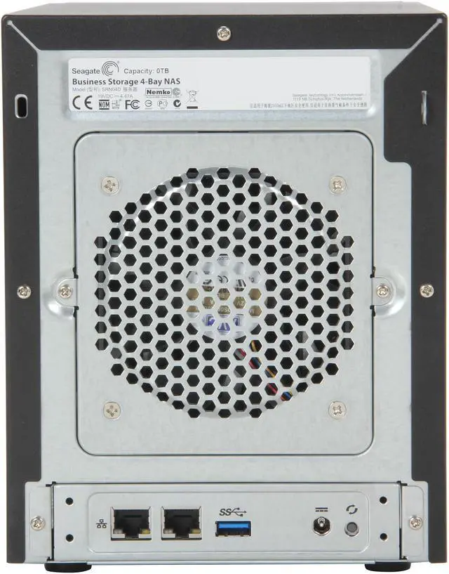 Alt view image 4 of 6 - Seagate STBP100 Diskless System Business Storage 4-Bay NAS