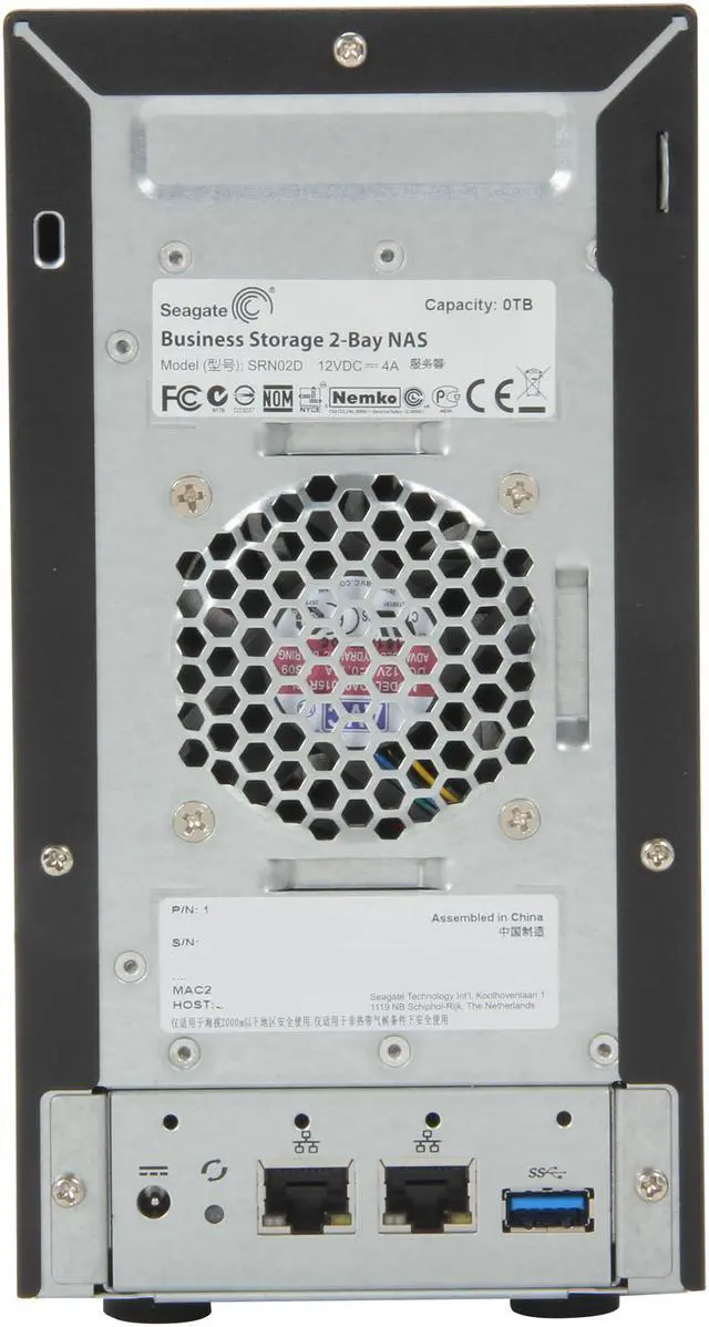Alt view image 4 of 6 - Seagate Business Storage 2-Bay Diskless NAS (STBN100)
