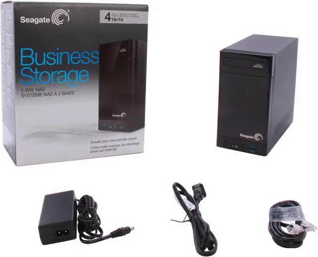 Alt view image 6 of 6 - Seagate Business Storage 2-Bay 4TB (2 x 2TB) NAS(STBN4000100)