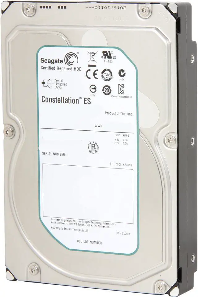 Main image of Seagate Constellation ES ST32000444SS 2TB 7200 RPM 16MB Cache SAS 6Gb/s 3.5" Internal Enterprise Hard Drive Bare Drive