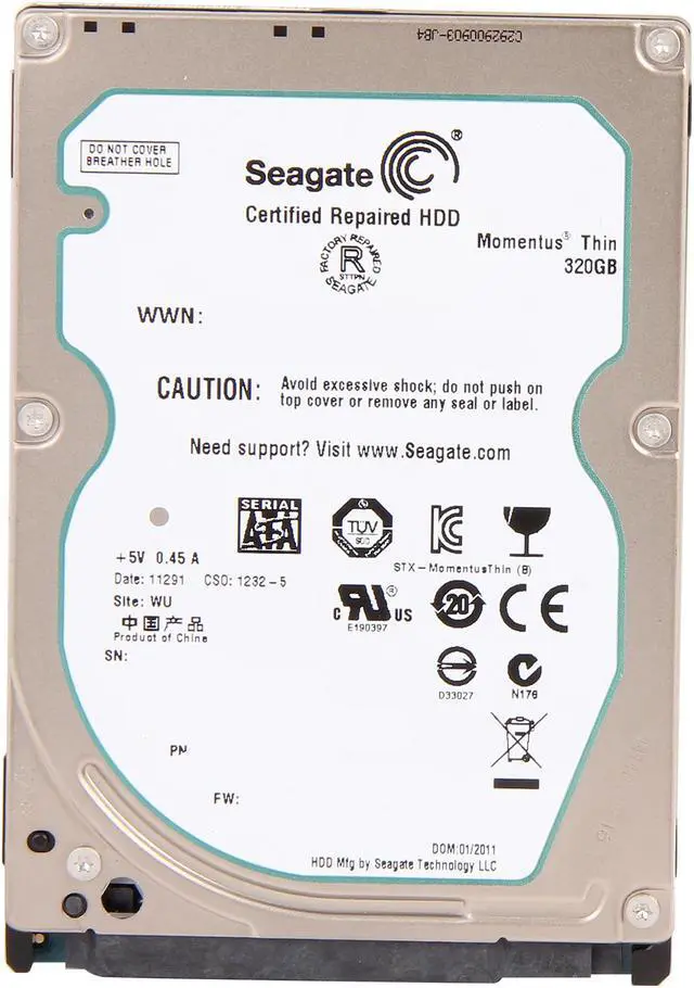 Alt view image 2 of 4 - Seagate Momentus Thin ST320LT007 320GB 7200 RPM 16MB Cache SATA 3.0Gb/s 2.5" Internal Notebook Hard Drive Bare Drive