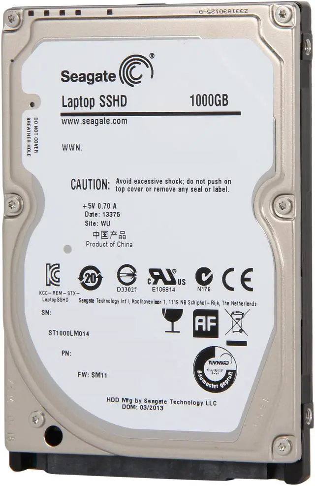 Main image of Seagate Hybrid Drives STBD1000400 1TB MLC/8GB 64MB Cache SATA 6.0Gb/s NCQ 2.5" Laptop SSHD -Retail Kit