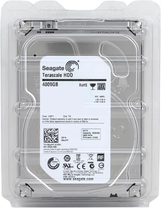 Alt view image 5 of 5 - Seagate ST4000NC001 4TB 5900 RPM 64MB Cache SATA 6.0Gb/s 3.5" Terascale Hard Drive Bare Drive