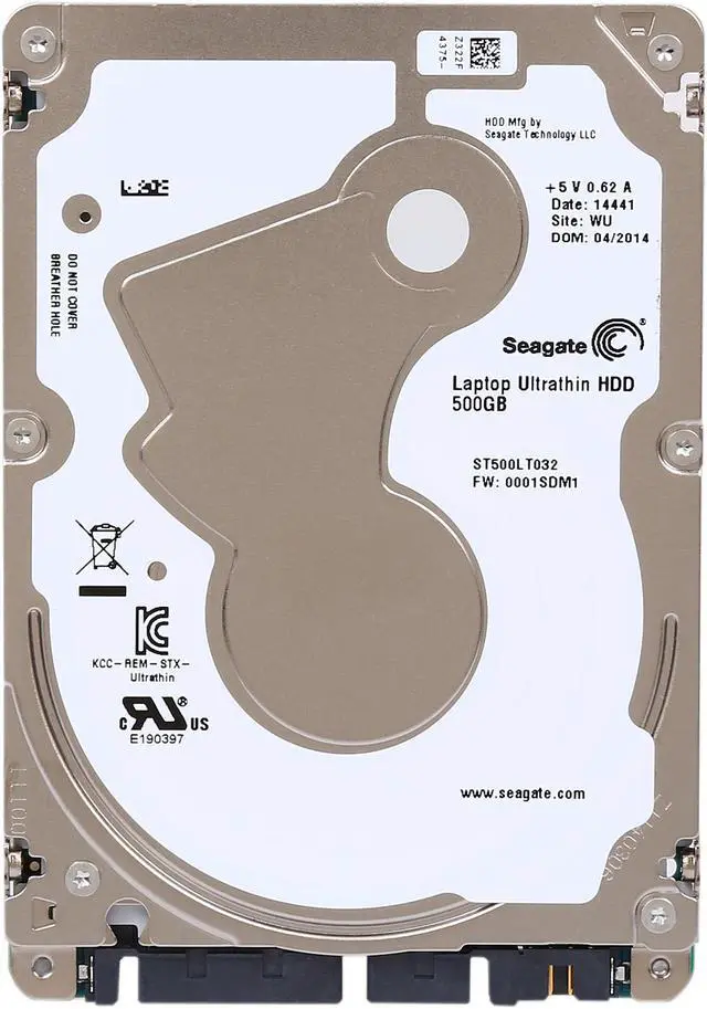 Alt view image 2 of 5 - Seagate ST500LT032 500GB 5400 RPM 16MB Cache SATA 6.0Gb/s 2.5" Ultrathin Internal Notebook Hard Drive Bare Drive
