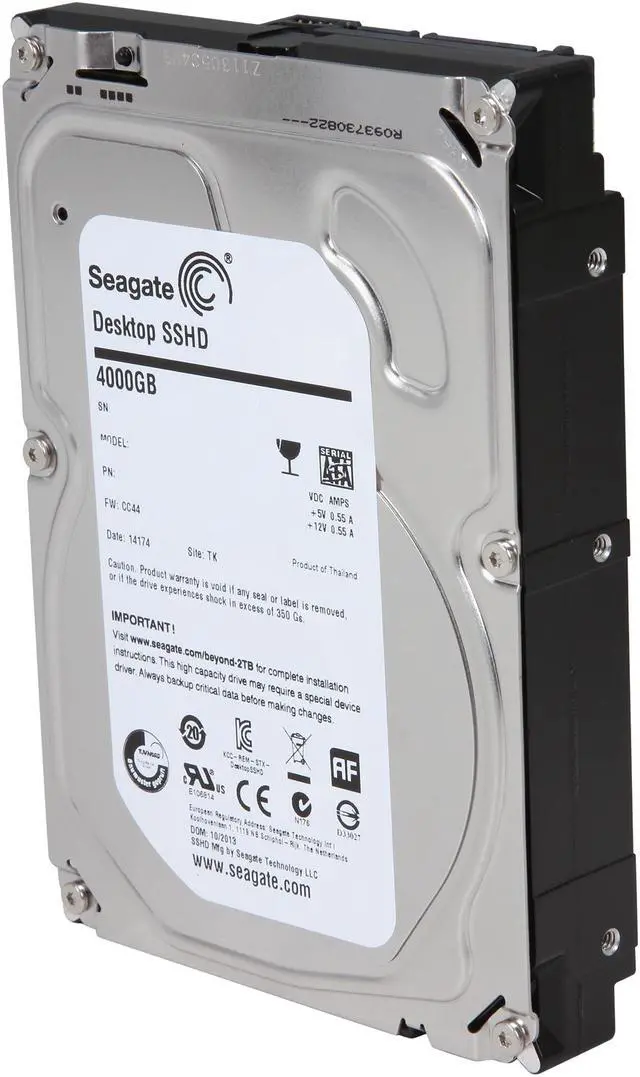 Alt view image 2 of 5 - Seagate Hybrid Drives STCL4000400 4TB MLC/8GB SATA 6.0Gb/s NCQ Desktop SSHD- Retail Kit