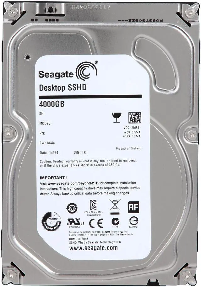 Alt view image 3 of 5 - Seagate Hybrid Drives STCL4000400 4TB MLC/8GB SATA 6.0Gb/s NCQ Desktop SSHD- Retail Kit