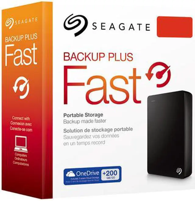 Alt view image 5 of 5 - Seagate Backup Plus Fast 4TB High-Performance Portable External Drive USB 3.0 - STDA4000100