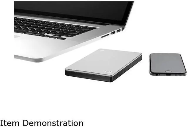 Alt view image 3 of 5 - Seagate Backup Plus Slim 1TB USB 3.0 Portable External Drive for MAC - STDS1000100