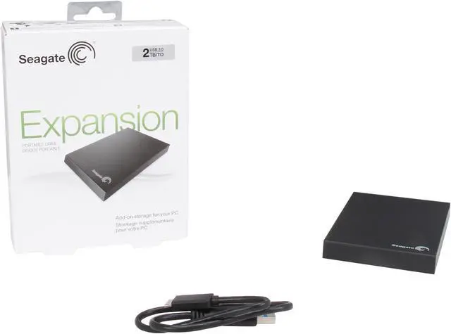 Alt view image 7 of 6 - Seagate 2TB Expansion Portable External Hard Drive USB 3.0 Model STBX2000401 Black