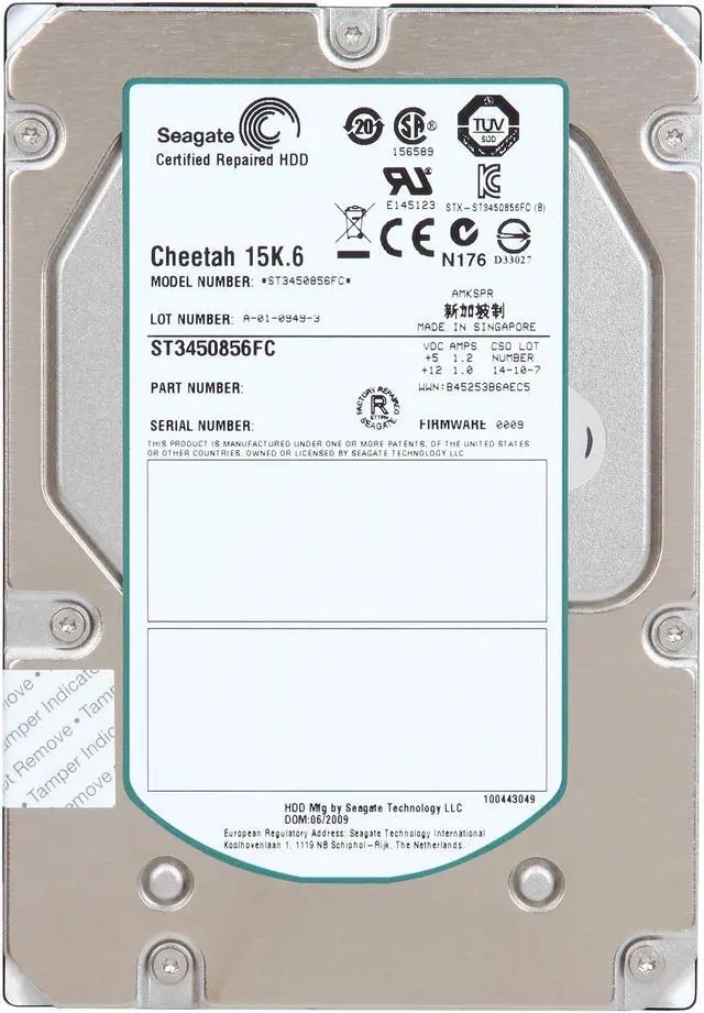 Alt view image 2 of 5 - Seagate ST3450856FC-FR 450GB 15000 RPM 16MB Cache Fibre Channel 4Gb/s 3.5" Hard Drives