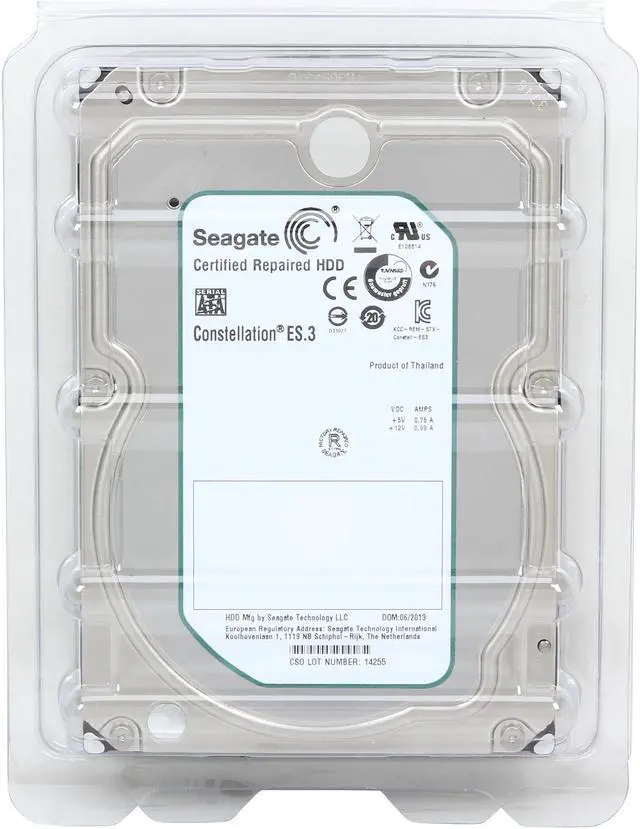 Alt view image 5 of 5 - Seagate Constellation ES.3 ST4000NM0033 4TB 7200 RPM 128MB Cache SATA 6.0Gb/s 3.5" Enterprise Internal Hard Drive Bare Drive
