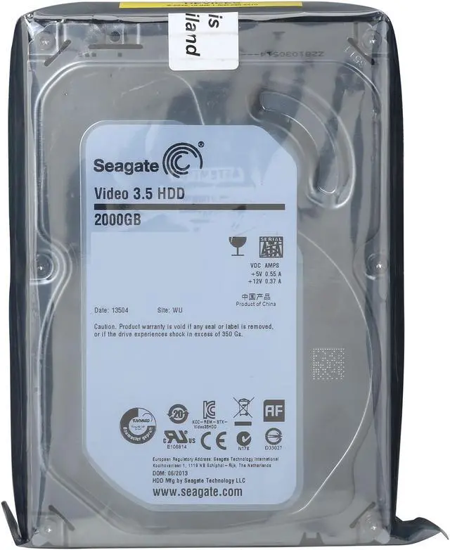 Alt view image 5 of 5 - Seagate Video ST2000VM003 2TB 5900 RPM 64MB Cache SATA 6.0Gb/s 3.5" Internal Hard Drive Bare Drive