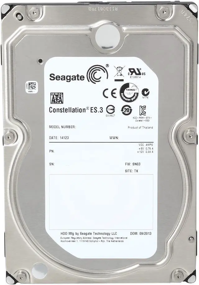 Alt view image 2 of 5 - Seagate Constellation ES.3 ST2000NM0033 2TB 7200 RPM 128MB Cache SATA 6.0Gb/s 3.5" Enterprise Internal Hard Drive Bare Drive