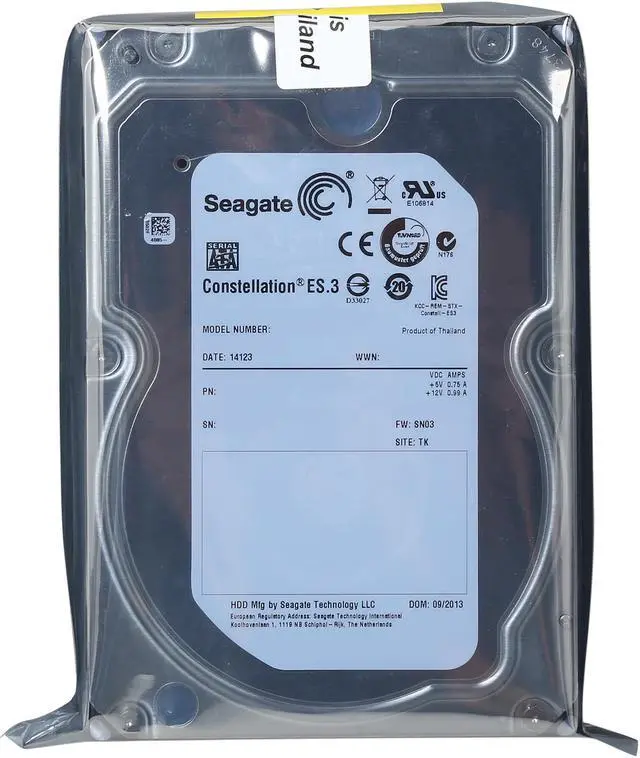 Alt view image 5 of 5 - Seagate Constellation ES.3 ST2000NM0033 2TB 7200 RPM 128MB Cache SATA 6.0Gb/s 3.5" Enterprise Internal Hard Drive Bare Drive