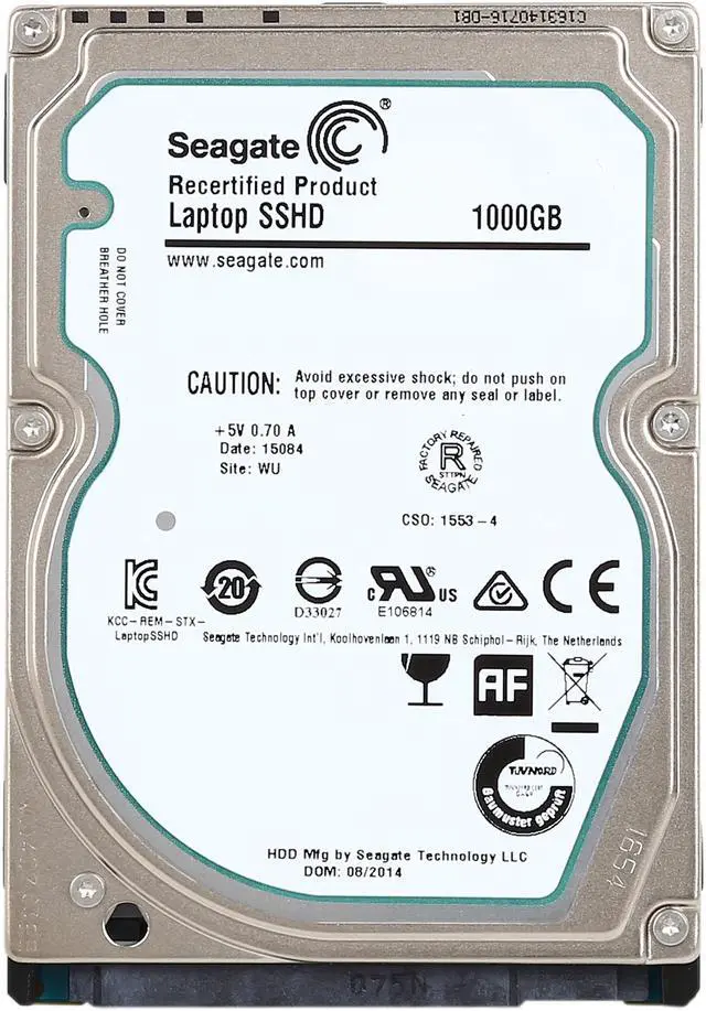 Alt view image 2 of 5 - Seagate ST1000LM014 1TB 64MB Cache SATA 6.0Gb/s 2.5" Laptop SSHD Bare Drive