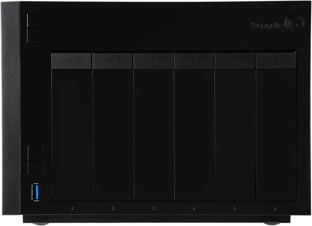 Alt view image 2 of 7 - Seagate STDF100 Diskless System NAS Pro 6-Bay Network Storage