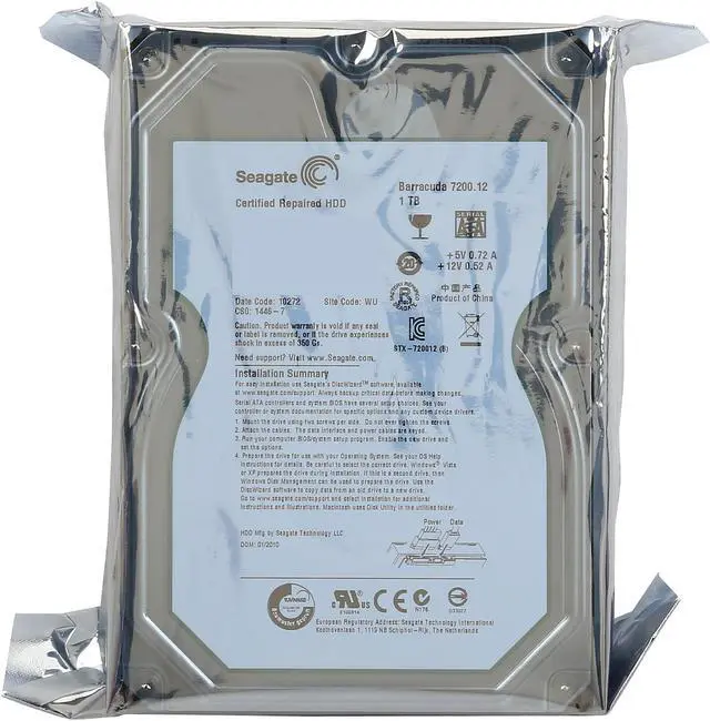 Alt view image 5 of 5 - Seagate BarraCuda 7200.12 ST31000528AS 1TB 7200 RPM 32MB Cache SATA 3.0Gb/s 3.5" Internal Hard Drive Bare Drive