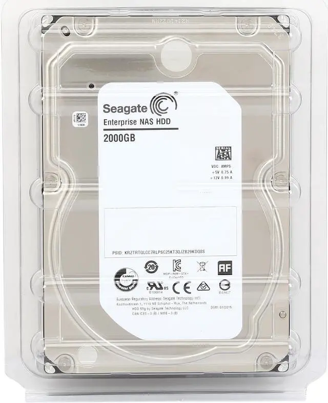 Alt view image 9 of 9 - Seagate Enterprise NAS ST2000VN0001 2TB 7200 RPM 128MB Cache SATA 6.0Gb/s 3.5" Internal Hard Drive Bare Drive