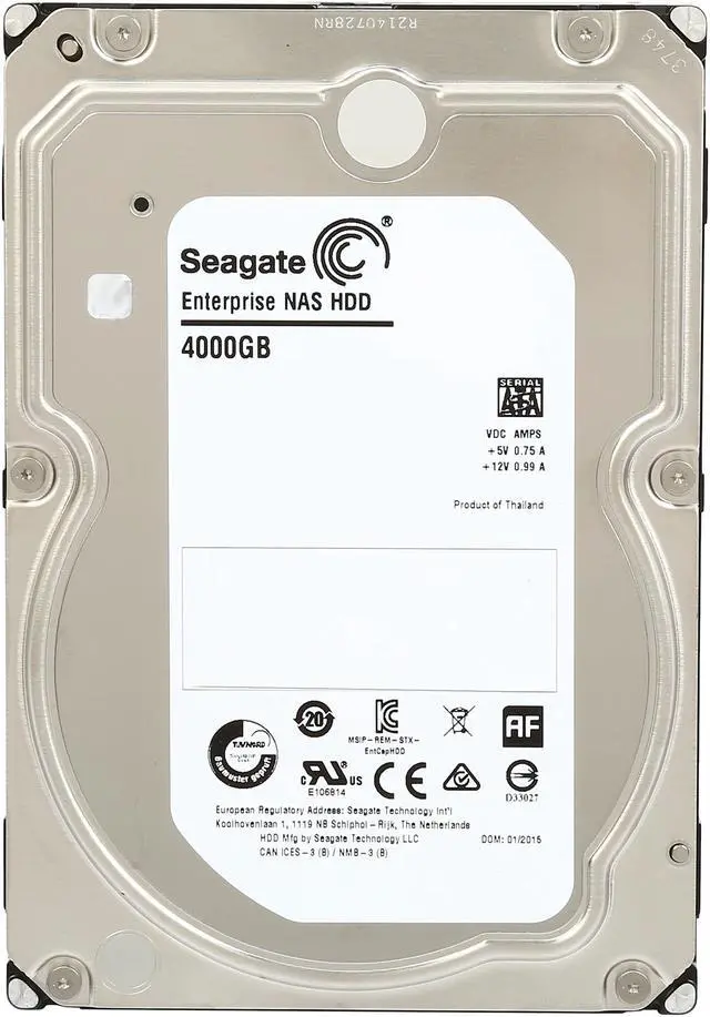 Alt view image 6 of 9 - Seagate Enterprise NAS ST4000VN0001 4TB 7200 RPM 128MB Cache SATA 6.0Gb/s 3.5" Internal Hard Drive Bare Drive