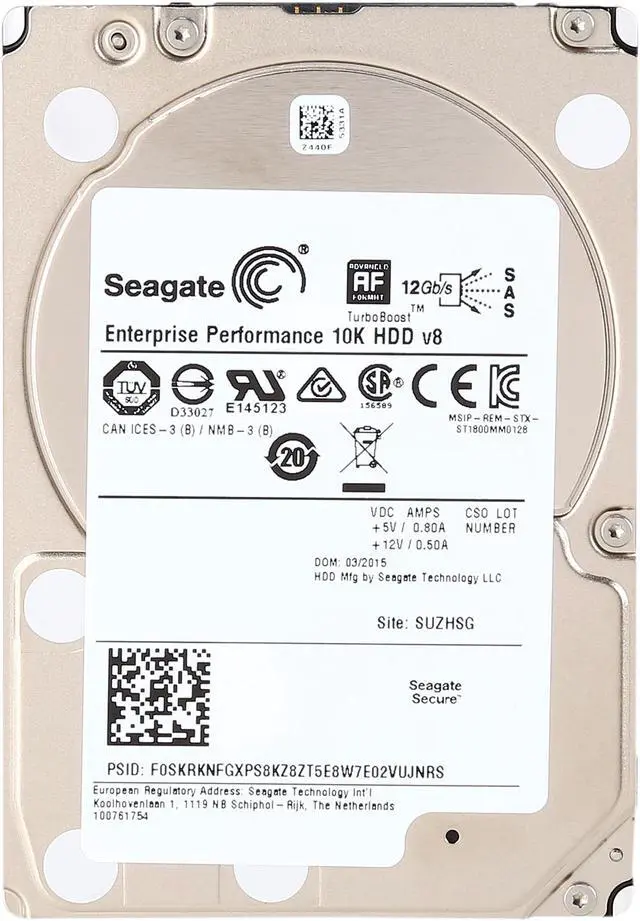 Alt view image 2 of 5 - Seagate ST600MM0158 600GB 10000 RPM 128MB Cache SAS 12Gb/s 2.5" Internal Hard Drive Bare Drive