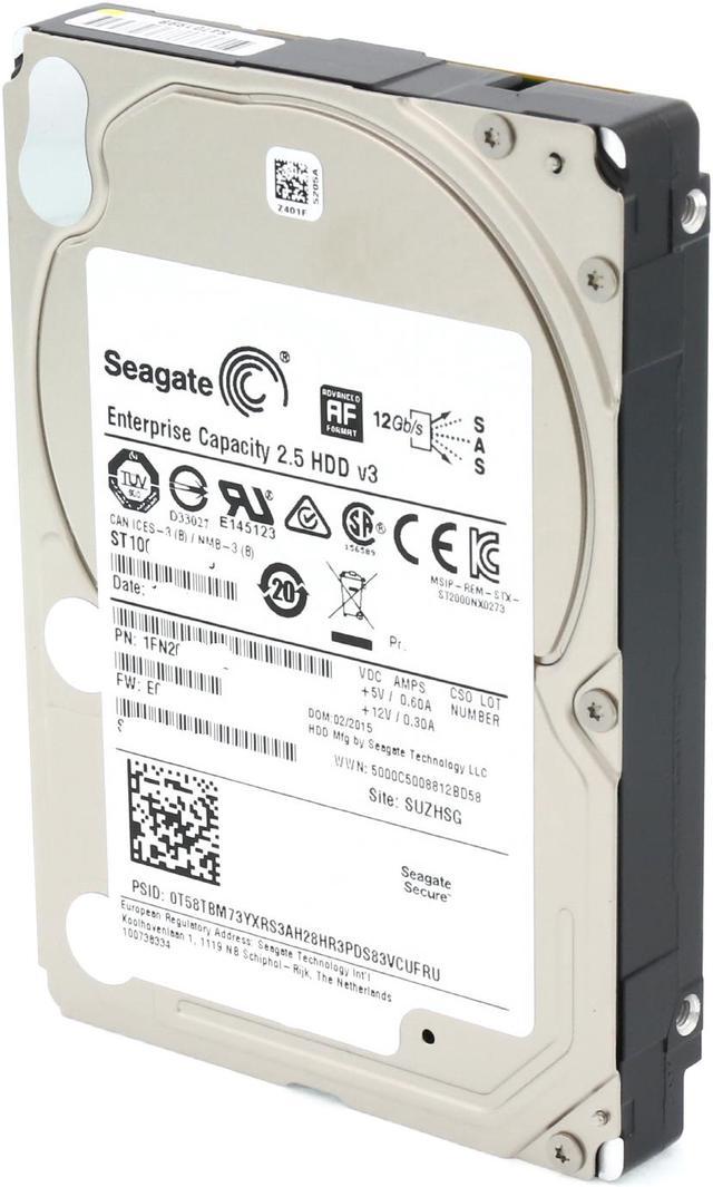Seagate 1TB 2.5” SAS3 HDD-2A1000-ST1000NX0323 Internal Enterprise Hard Drive