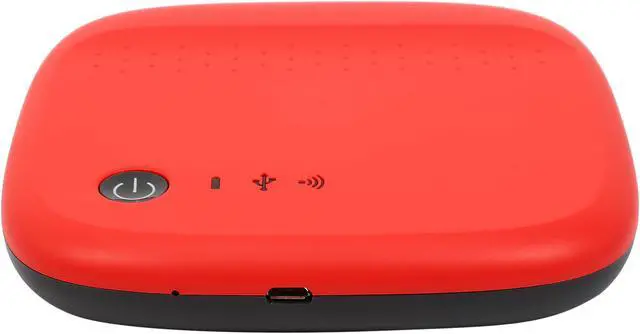 Alt view image 3 of 6 - Seagate 500GB Wireless Mobile External Hard Drive STDC500402 Red