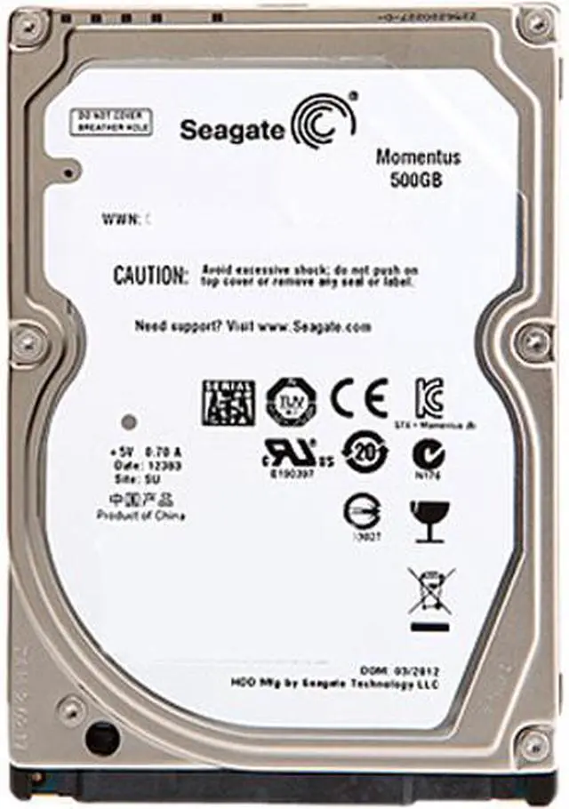 Alt view image 2 of 5 - Seagate Momentus ST9500424AS 500GB 7200 RPM 16MB Cache SATA 3.0Gb/s 2.5" Internal Notebook Hard Drive