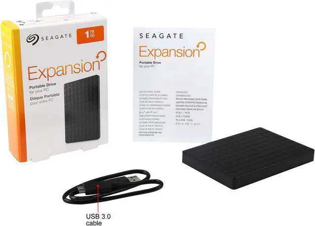 Alt view image 9 of 9 - Seagate Portable Hard Drive 1TB HDD - External Expansion for PC Windows PS4 & Xbox - USB 2.0 & 3.0 Black (STEA1000400)