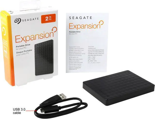 Alt view image 9 of 8 - Seagate Portable Hard Drive 2TB HDD - External Expansion for PC Windows PS4 & Xbox - USB 2.0 & 3.0 Black (STEA2000400)
