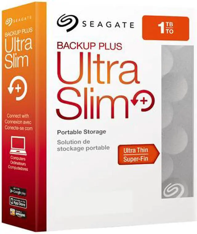Alt view image 9 of 9 - Seagate Backup Plus Ultra Slim 1TB USB 3.0 Portable External Drive STEH1000100