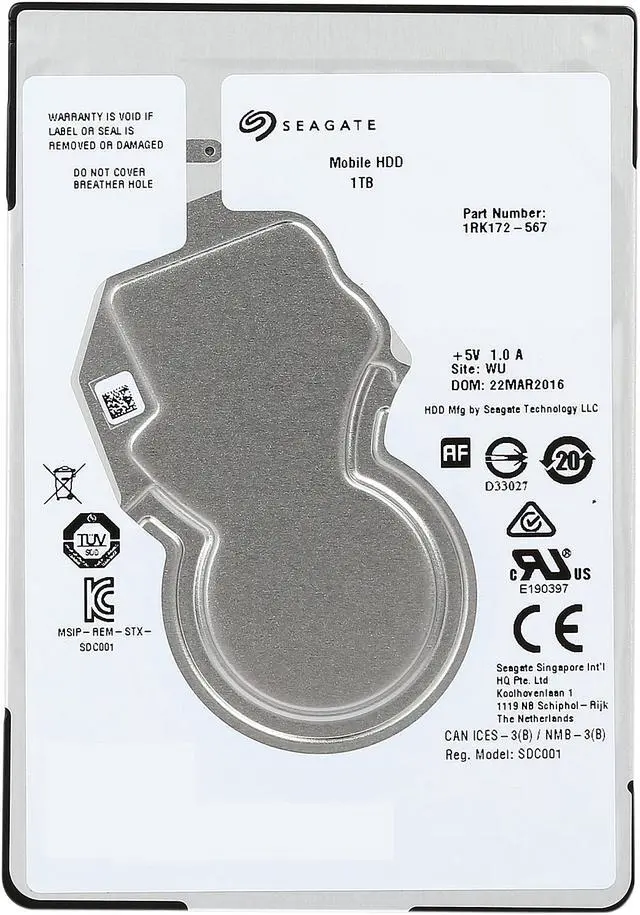 Alt view image 6 of 8 - Seagate ST1000LM035 1TB 5400 RPM 128MB Cache SATA 6.0Gb/s 2.5" Internal Notebook Hard Drive