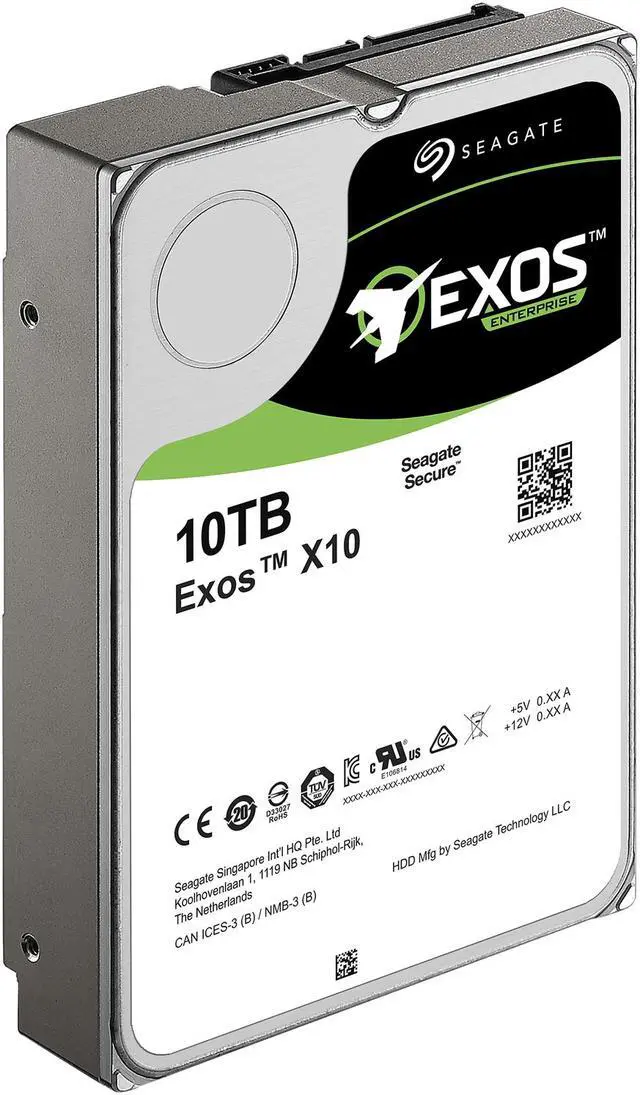Alt view image 5 of 6 - Seagate Exos Enterprise Capacity 3.5'' HDD 10TB (Helium) 7200 RPM SATA 6Gb/s 256MB Cache Hyperscale 512e Internal Hard Drive ST10000NM0016
