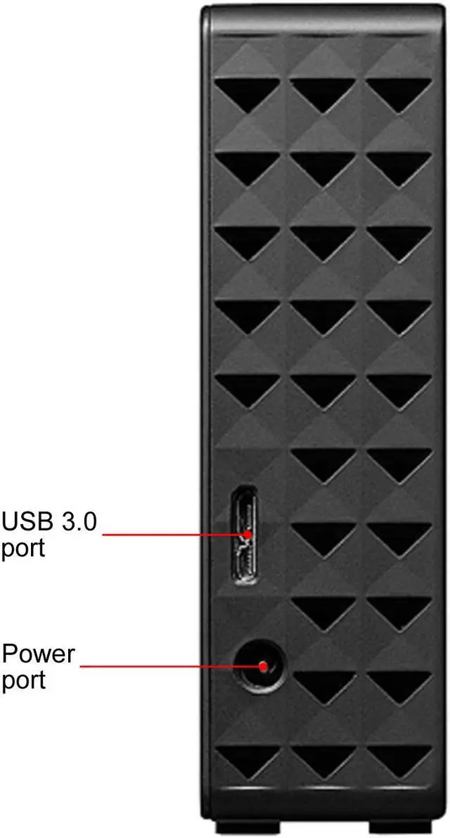 Alt view image 5 of 6 - Seagate Expansion Desktop Hard Drive 8TB HDD External - PC Windows PS4 & Xbox - USB 2.0 & 3.0 Black (STEB8000100)