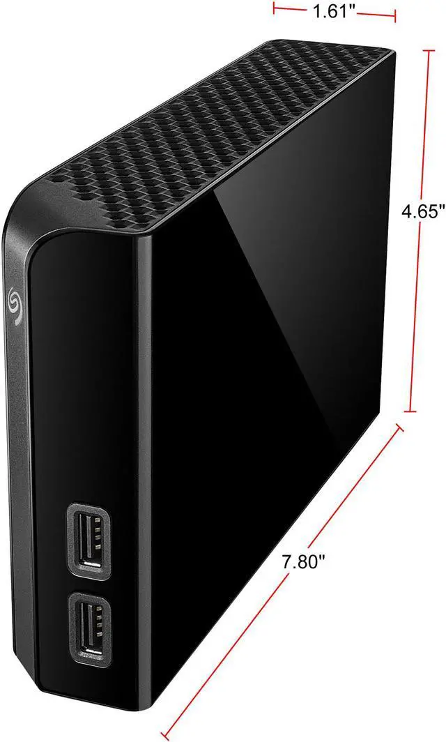 Alt view image 5 of 13 - Seagate Backup Plus Hub 4TB USB 3.0 Desktop External Hard Drive STEL4000100 Black