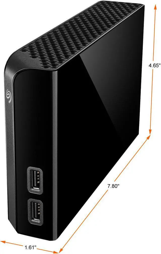 Alt view image 4 of 14 - Seagate Backup Plus Hub 6TB 2 x USB 3.0 Hard Drives - Desktop External STEL6000100 Black